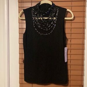 Cartise Top with Beaded Neckline